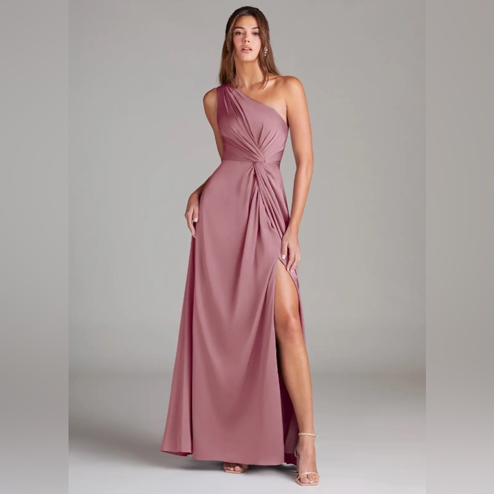 NWT Azazie Dress - Vintage Mauve in Stretch Satin
